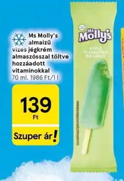 Tesco Ms Molly's almaízű vizes jégkrém ajánlat
