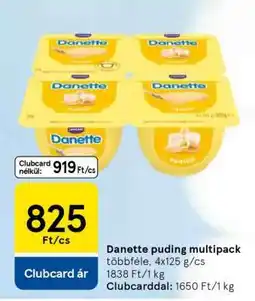 Tesco DANETTE PUDING MULTIPACK ajánlat