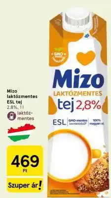 Tesco Mizo laktózmentes ESL tej 2,8% ajánlat