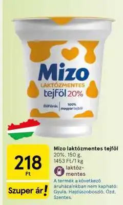 Tesco MIZO Laktózmentes tejföl ajánlat