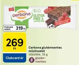 Tesco CERBONA Gluténmentes müzliszelet ajánlat