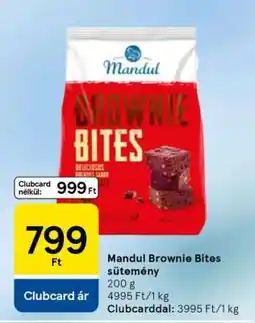 Tesco Mandul Brownie Bites sütemény ajánlat