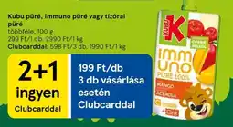 Tesco Kubu püré, Immuno püré vagy Tízórai püré ajánlat