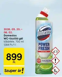 Tesco Domestos WC-tisztító gél ajánlat