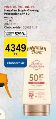 Tesco Hawaiian Tropic Glowing Protection SPF 50 naptej ajánlat