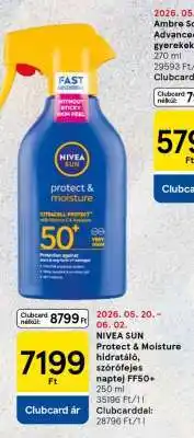 Tesco NIVEA SUN Protect & Moisture ajánlat