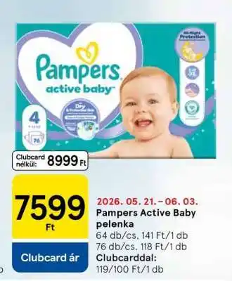 Tesco Pampers Active Baby pelenka ajánlat
