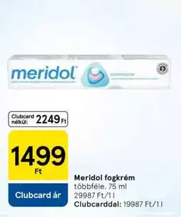 Tesco Meridol fogkrém ajánlat