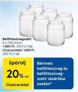 Tesco Befőttesüveg szett ajánlat