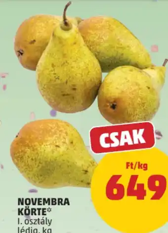 PENNY Novembra körte ajánlat