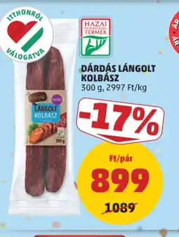 PENNY Dárdás Lángolt Kolbász ajánlat