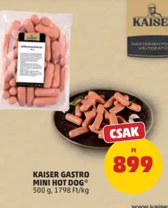 PENNY Kaiser gastro mini hot dog ajánlat