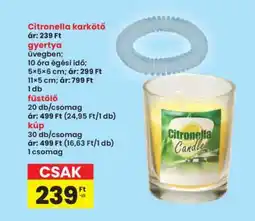 Interspar Citronella karkötő ajánlat