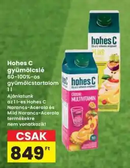 Interspar Hohes C Gyümölcslé ajánlat