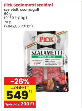 Interspar Pick Szalametti szalámi ajánlat
