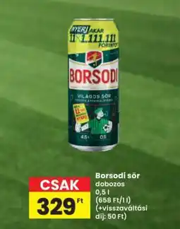 Interspar Borsodi sör ajánlat