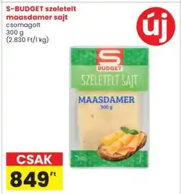 Interspar S-BUDGET szeletelt maasdamer sajt ajánlat