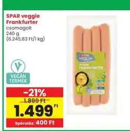 Interspar SPAR veggie frankfurter ajánlat