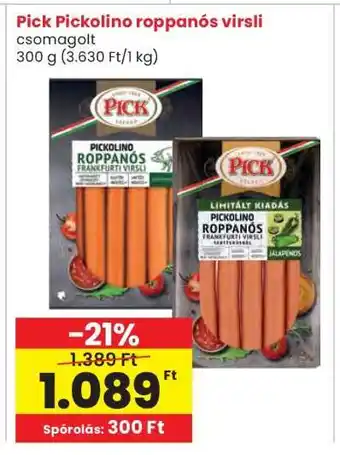 Interspar Pick Pickolino roppanós virsli ajánlat