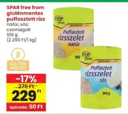 Interspar SPAR free from gluténmentes puffasztott rizs ajánlat