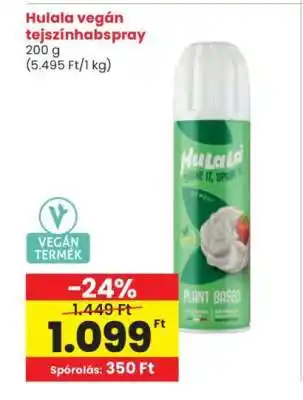 Interspar Hulala vegán tejszínhabspray ajánlat