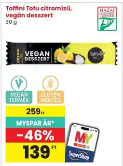 Interspar Toffini Tofu citromízű vegán desszert ajánlat