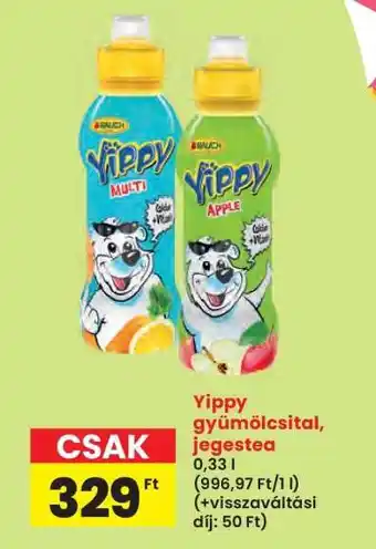 Interspar Yippy gyümölcsital, jegestea ajánlat