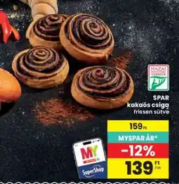 Interspar SPAR kakaós csiga ajánlat
