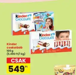Interspar KINDER Csokoládé ajánlat
