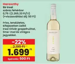 Interspar HARASZTHY Sir Irsai ajánlat