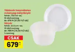 Interspar Többször használatos műanyag mélytányér ajánlat