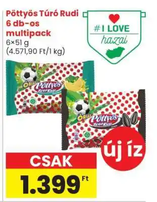 Spar Pöttyös Túró Rudi 6 db-os multipack ajánlat