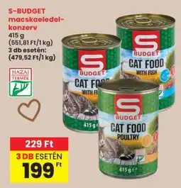 Interspar S-BUDGET macskaeledel konzerv ajánlat