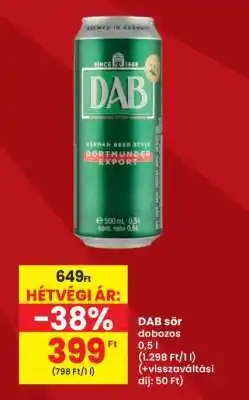 Interspar Dab sör dobozos ajánlat