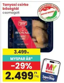 Spar Tanyasi csirke bőségtál ajánlat