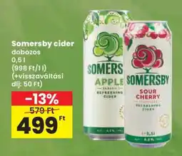 Spar SOMERSBY Cider ajánlat