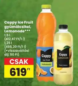 Spar Cappy Ice Fruit gyümölcsital / Lemonade ajánlat