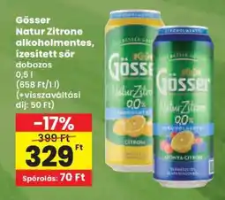Spar Gösser Natur Zitrone alkoholmentes, ízesített sör ajánlat