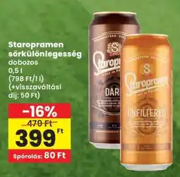 Spar Staropramen sörkülönlegesség ajánlat