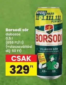 Spar Borsodi sör ajánlat