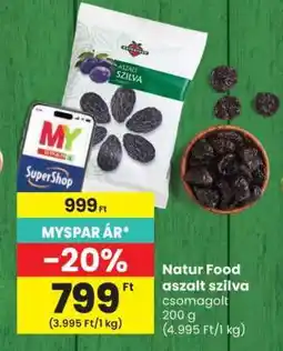 Spar Natur Food aszalt szilva ajánlat
