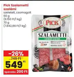 Spar Pick Szalametti szalámi ajánlat