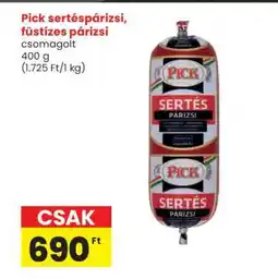Spar Pick sertéspárizsi, füstízes párizsi ajánlat