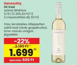 Spar HARASZTHY Sir Irsai ajánlat