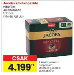 Spar Jacobs kávékapszula ajánlat