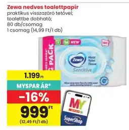 Spar Zewa nedves toalettpapír ajánlat
