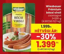 Spar Wiesbauer Prémium bécsi virsli ajánlat