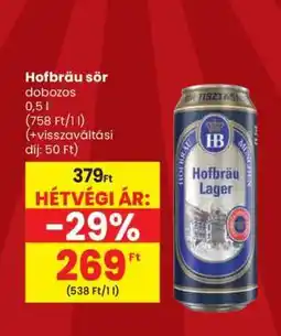Spar Hofbräu sör ajánlat