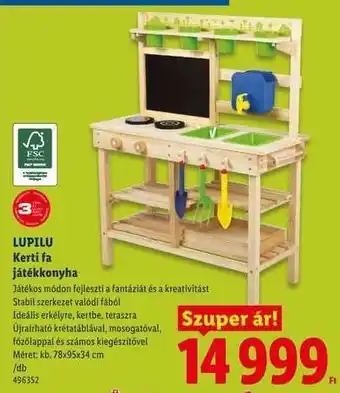 Lupilu Kerti fa játékkonyha