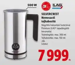 Lidl SILVERCREST Nemesacél tejhabosító ajánlat
